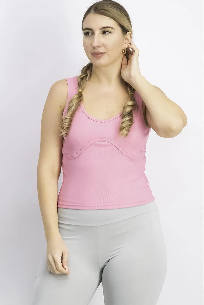 Women Sportswear Fit Sleeveless Training Top, Pink