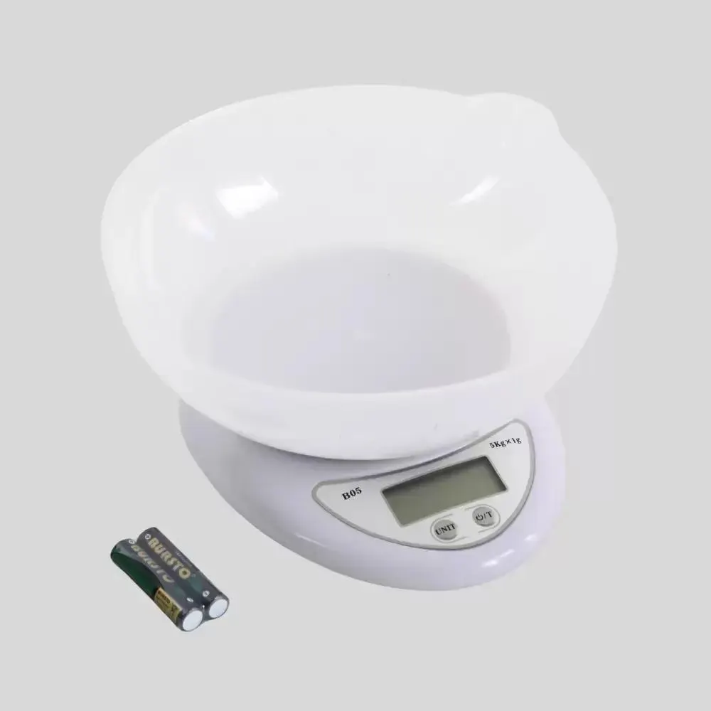 Electronic Kitchen Digital Weighing Scale With High Precision- White
