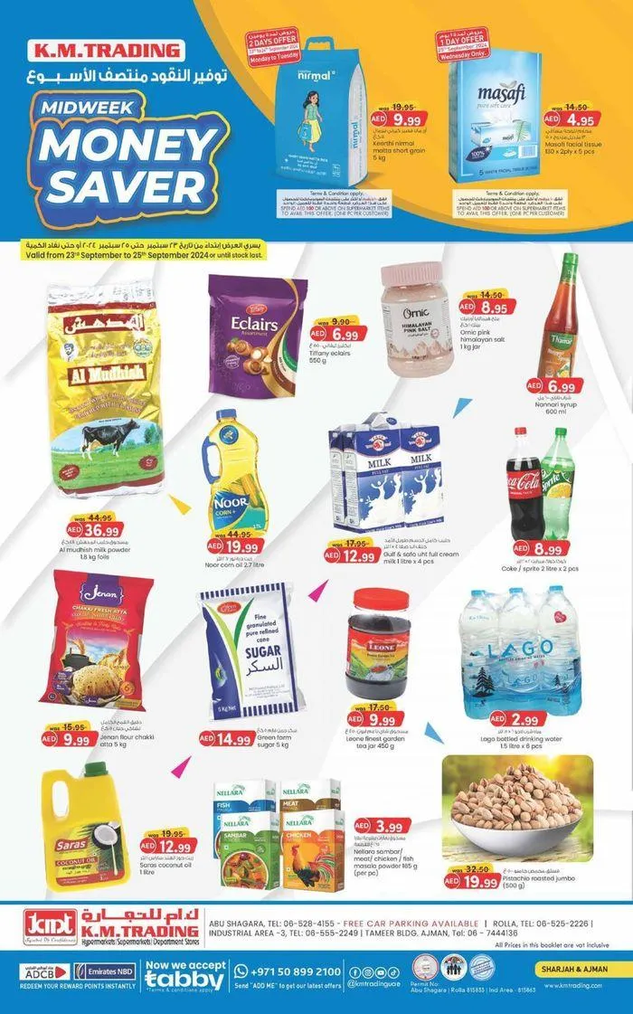 Midweek Money Saver - Sharjah & Ajman from 23 September to 7 October 2024 - Offers page 1
