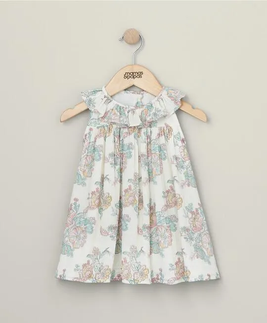 Rose Scallop Collar Dress