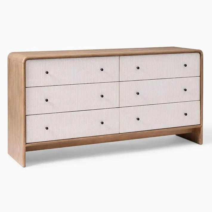 Modern Waterfall 6-Drawer Dresser (62")