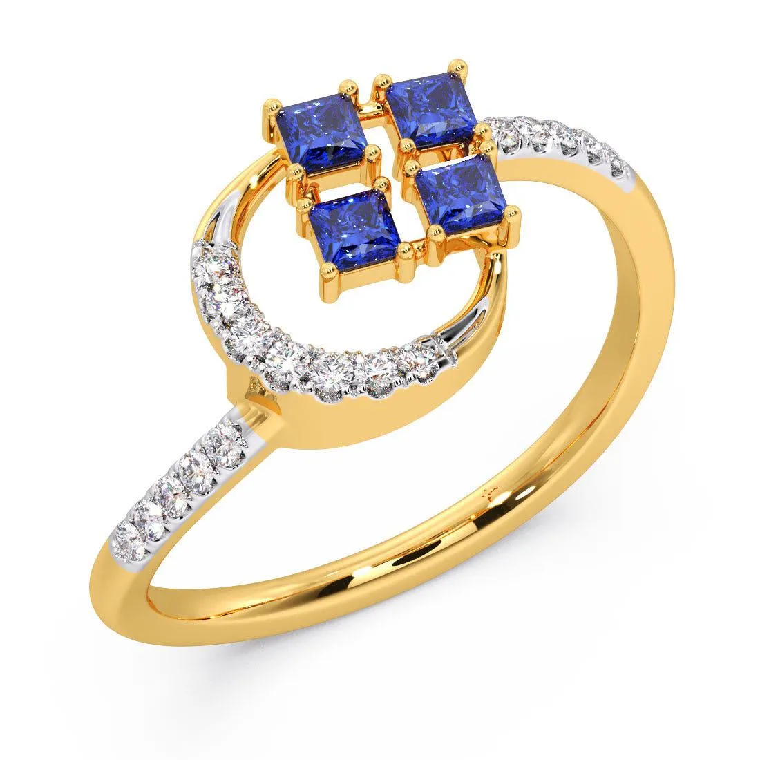 Azure Haze Diamond Ring