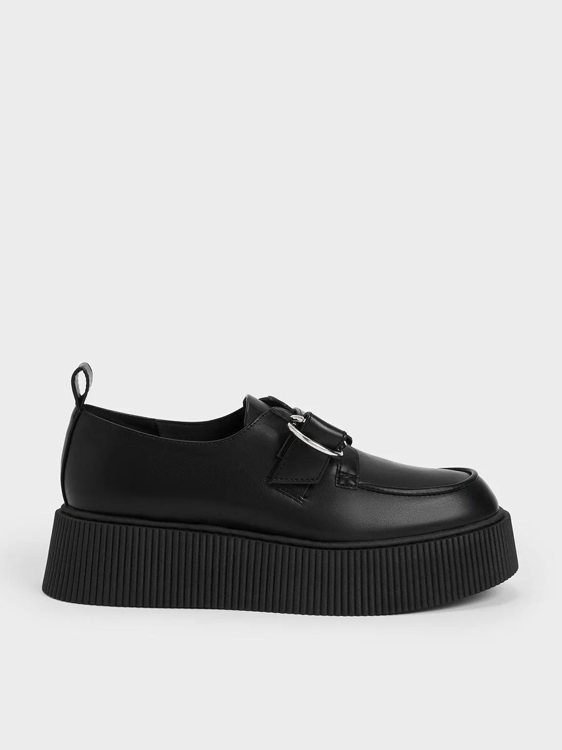 Cordova Buckled Platform Loafers - Black