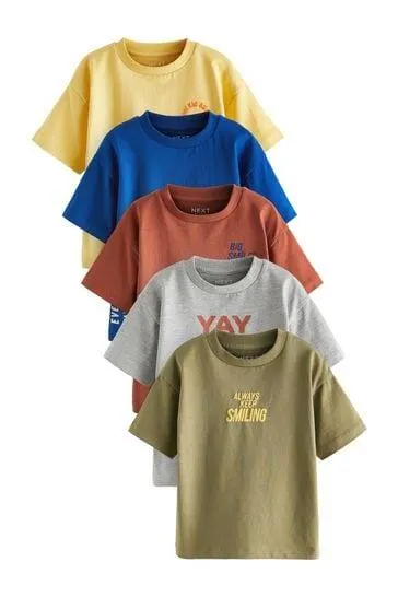 Short Sleeve T-Shirts 5 Pack (3mths-7yrs)