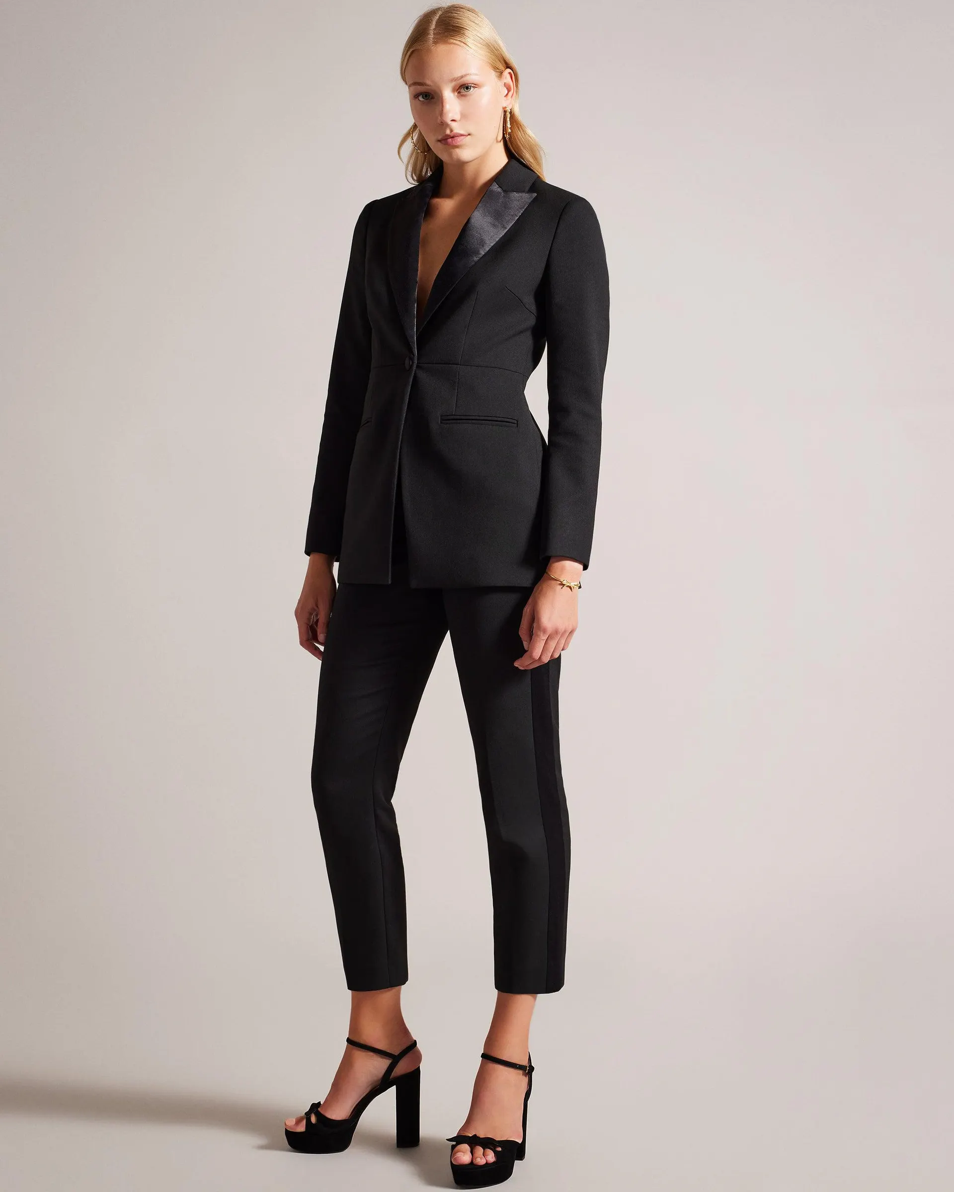 Ariaalt Tuxedo Trousers With Satin Inserts Black