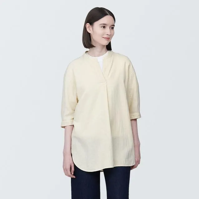 Kapok Blend Double Gauze 1/2 Sleeve Tunic