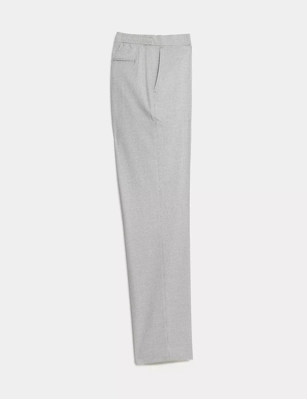 Puppytooth Elasticated Stretch Suit Trousers
