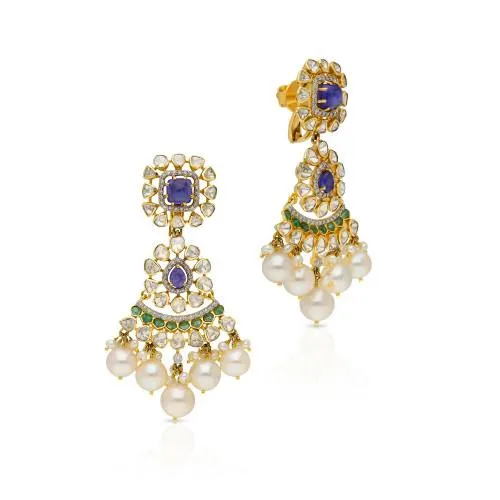 Viraaz Uncut Diamond Earring ERNKFTP46716