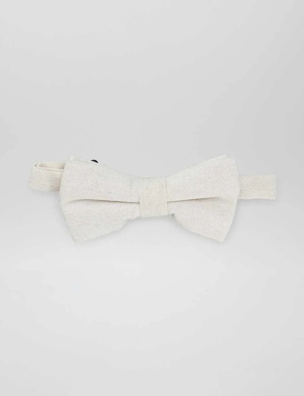 Linen-effect bow tie
