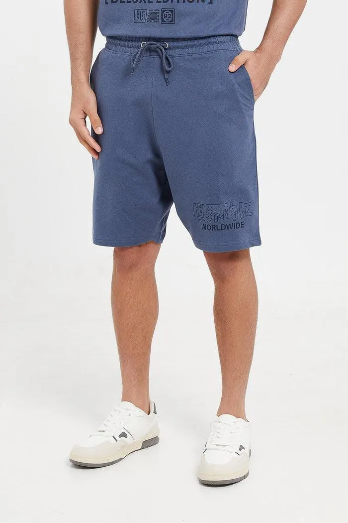 Men Blue Lounge Shorts