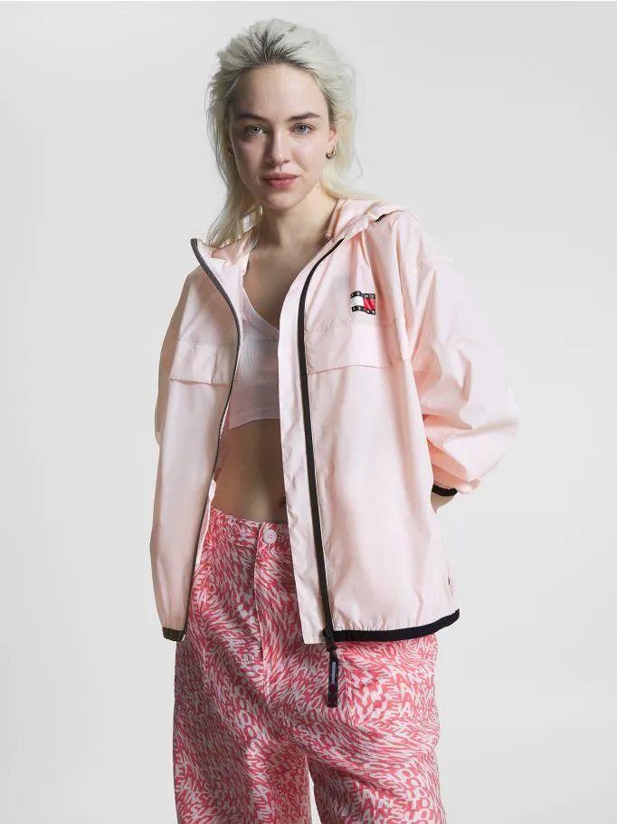 Packable Recycled Zip-Thru Hooded Jacket