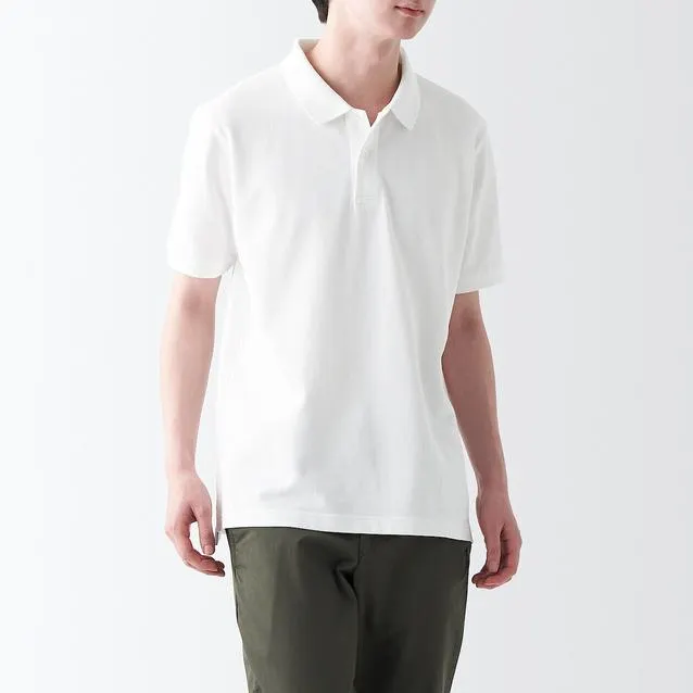 Washed Pique Short Sleeve Polo Shirt