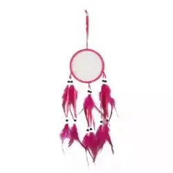 Home Decor Handmade Cute Dream Catcher With Feathers And Beads For Positive Energy- Pink