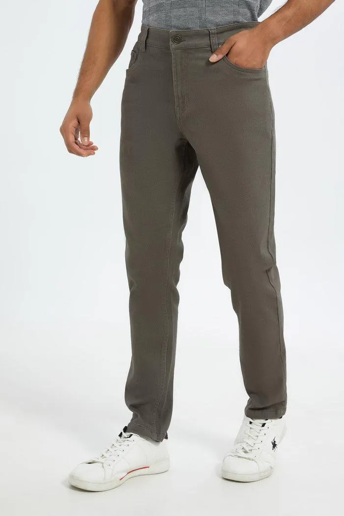Men Grey 5-Pocket Slim Fit Jeans