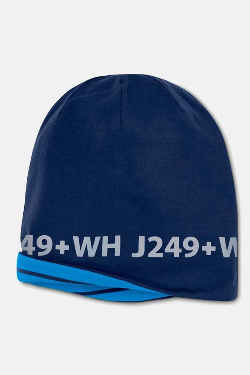 Kid Boys Reversible Beanie, Navy