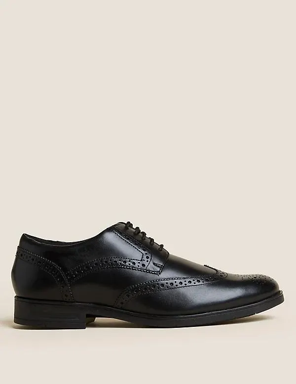 Wide Fit Airflex™ Leather Brogues