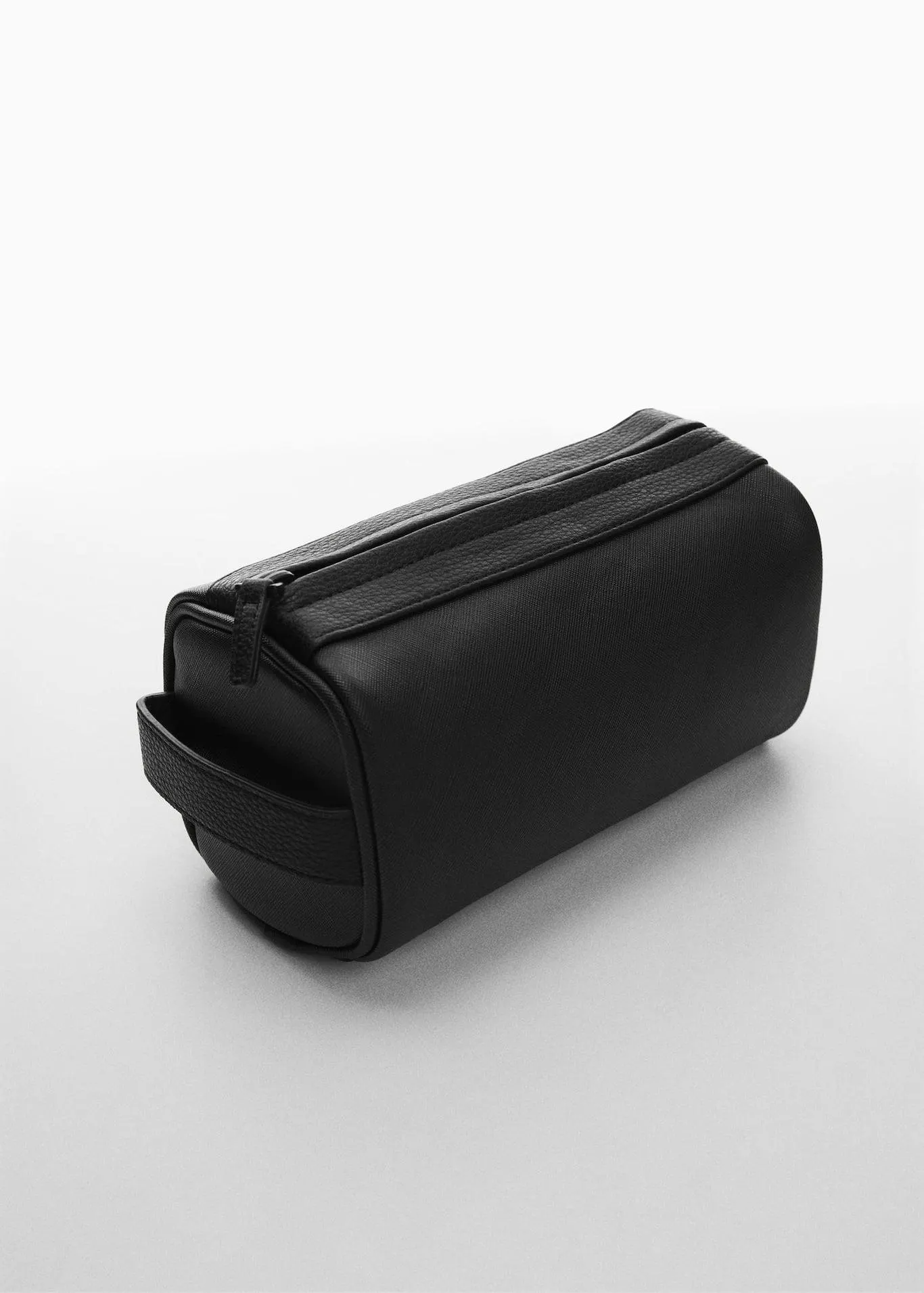 Embossed leather effect toiletry bag