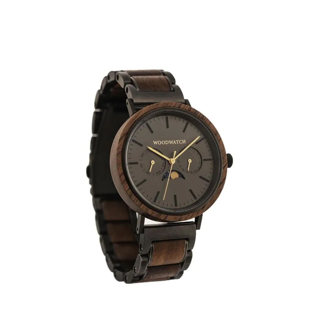 WOODWATCH MEN'S ELEMENT IRON WALNUT QUARTZ WATCH