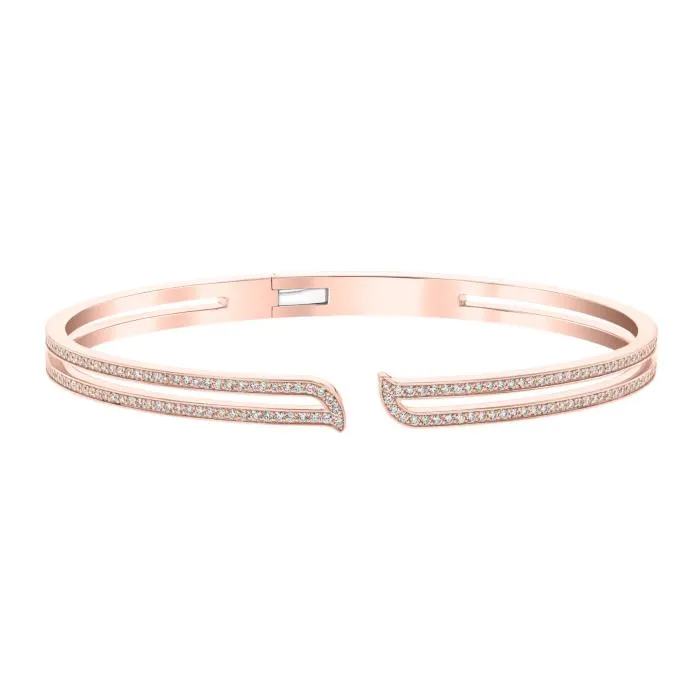 Alif Rose Gold Diamond Bangle