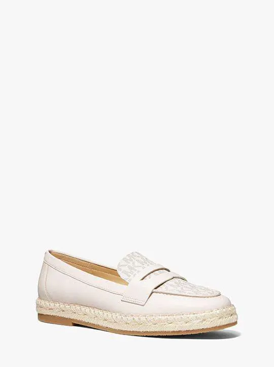 Lennon Leather and Signature Logo Espadrille