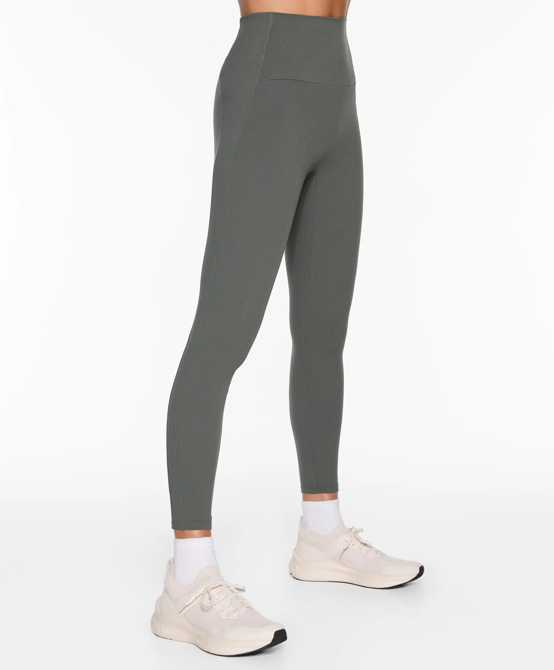 Comfortlux high-rise rib 65 cm ankle-length leggings