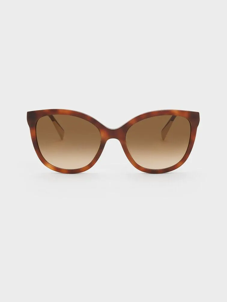 Tortoiseshell Recycled Acetate Oval Sunglasses - T. Shell