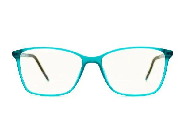 Square Dark Turquoise Computer Glasses