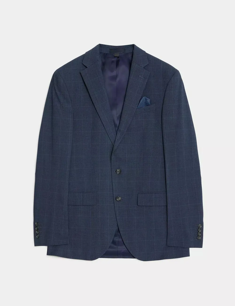 Slim Fit Prince of Wales Check Suit Jacket