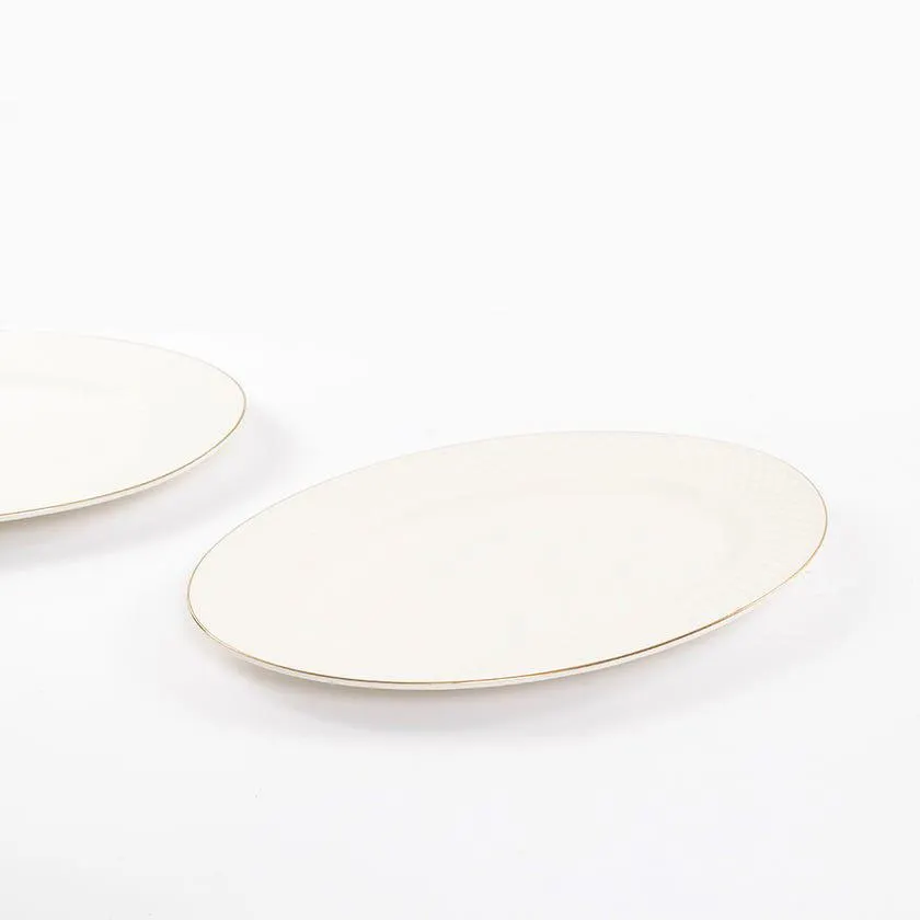 Alba Oval Platter, White - 30.48cm
