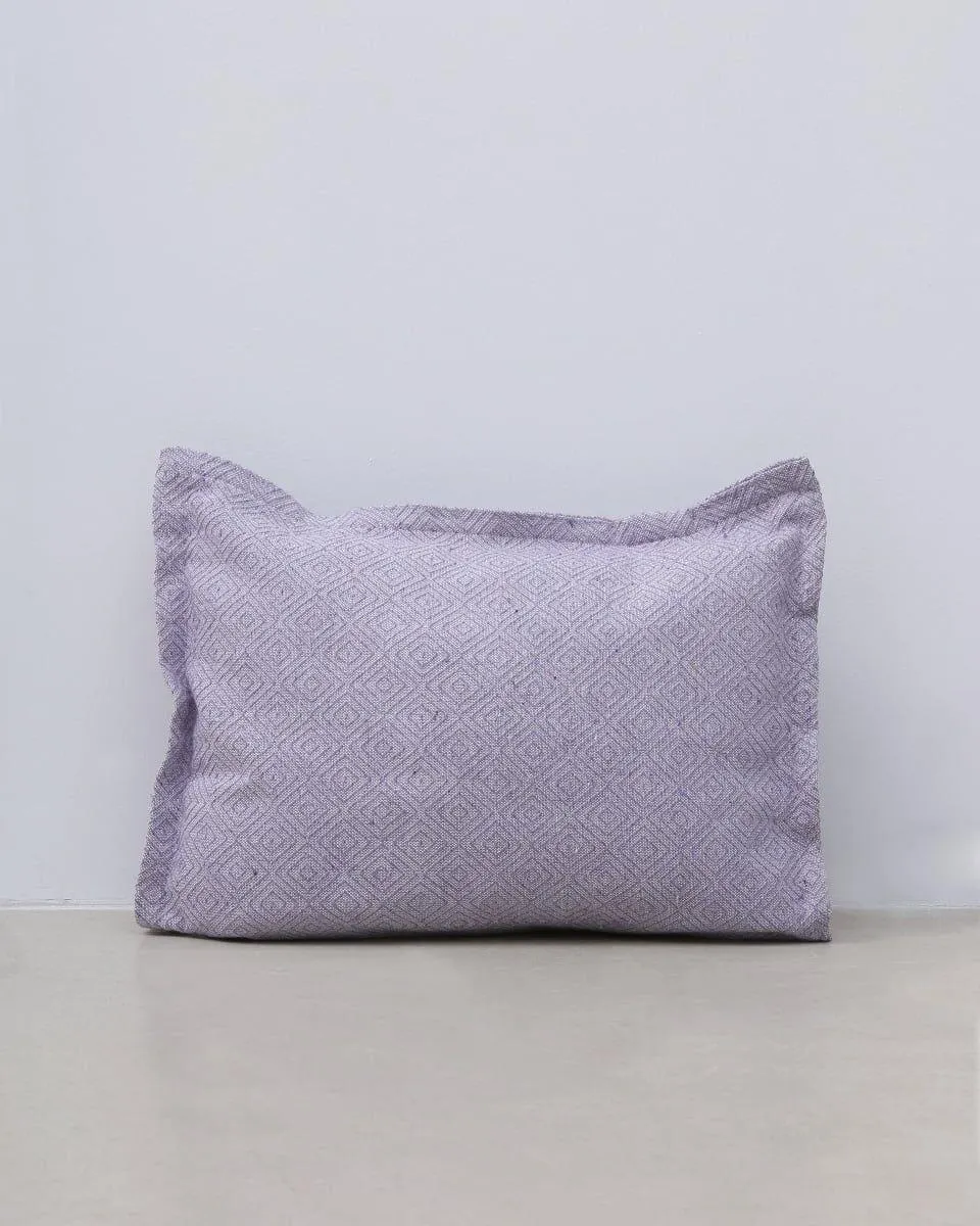 Oxford Παραλληλογραμμη Λιλα Μαξιλαροθηκη Αργαλειου με Ρομβους Ravello