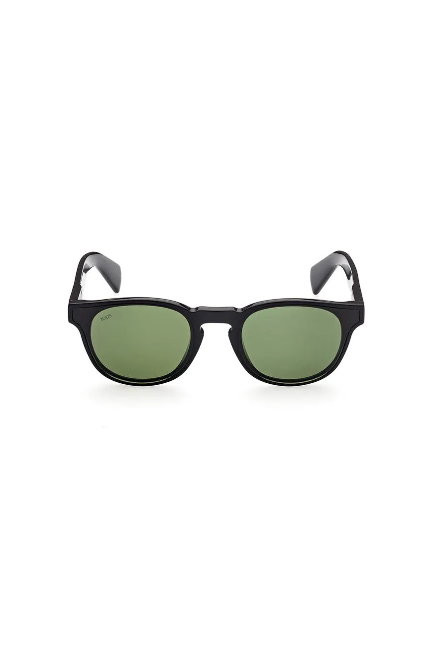 Men Round Red Havana Sunglass