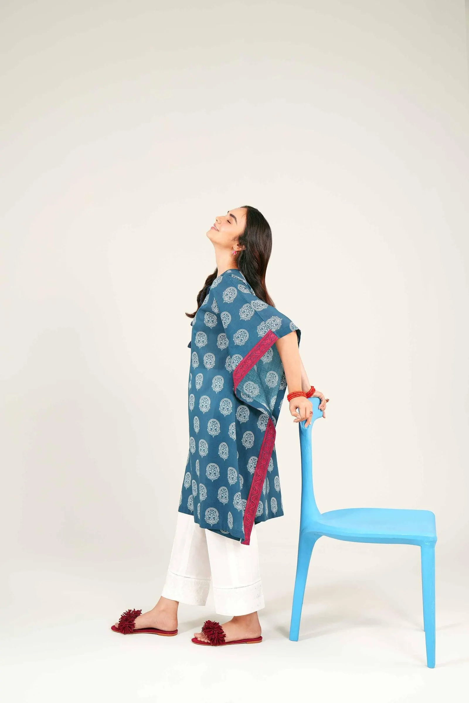 Printed Embroidered Kaftan - PE24-291