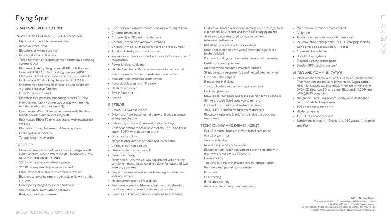 Flying Spur Range from 15 March to 15 September 2024 - Offers page 57