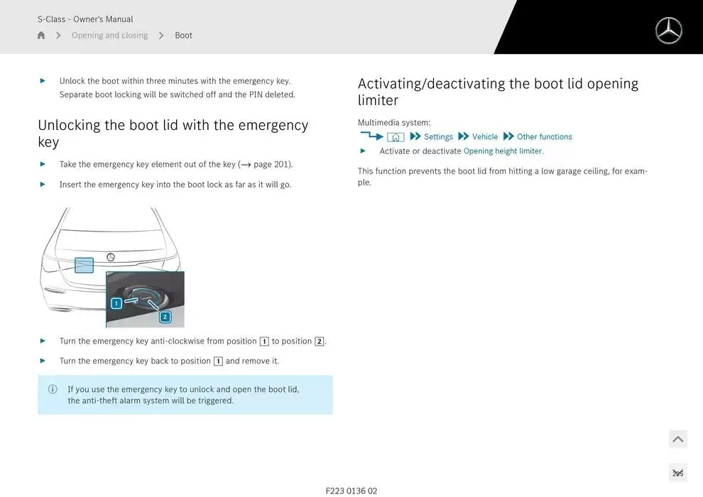 S-Class Saloon Long from 14 January to 30 April 2025 - Offers page 205