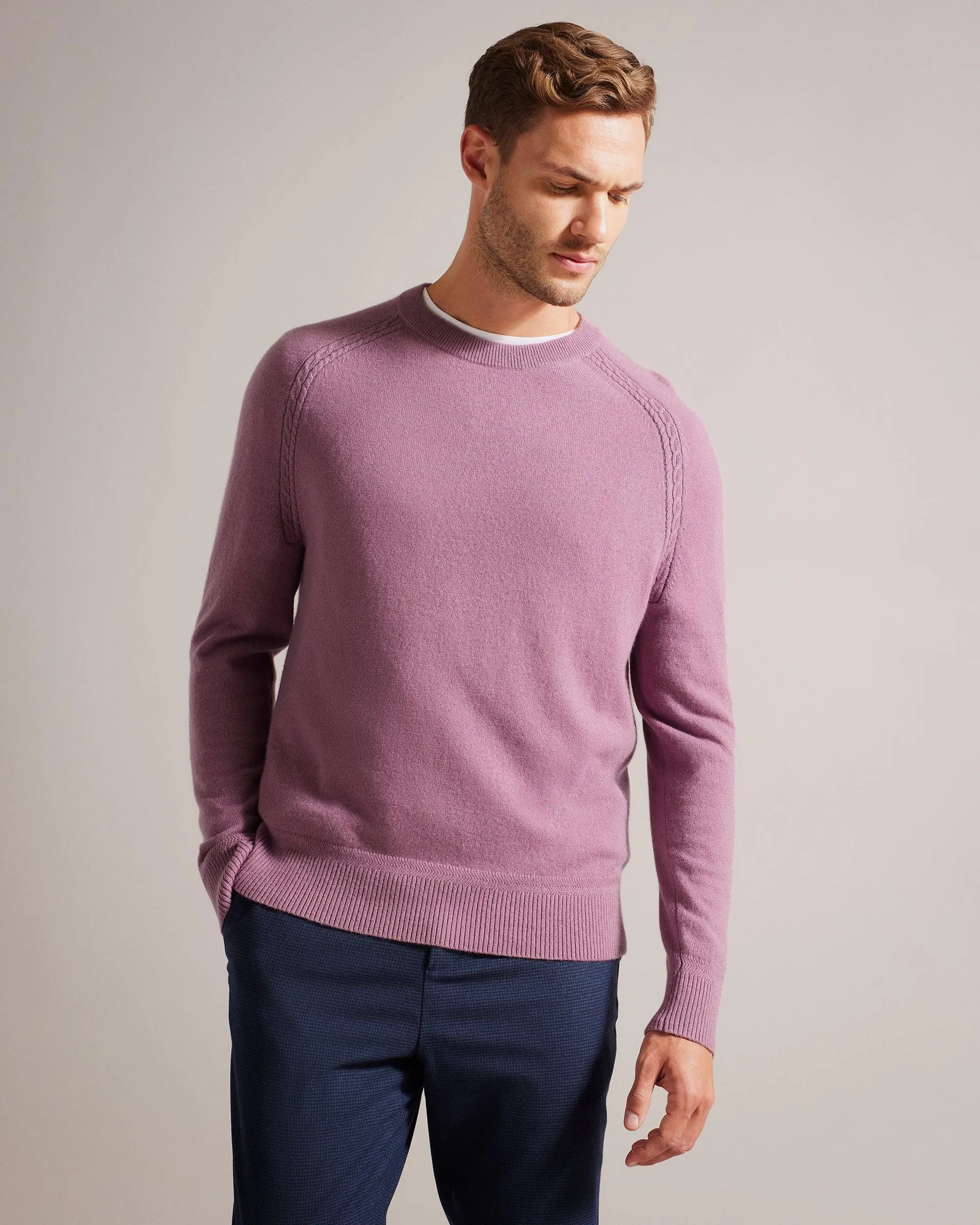 Glant Pure Cashmere Jumper Lt-Purple