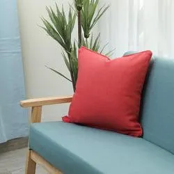 cathaline ribbed cushion cover 45x45cm-red