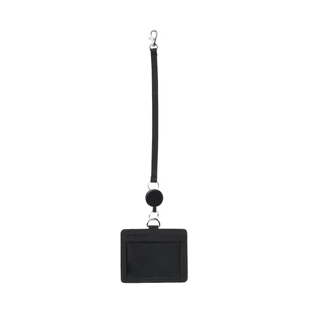 Stretchy Polyester Card Holder , With Black Reel