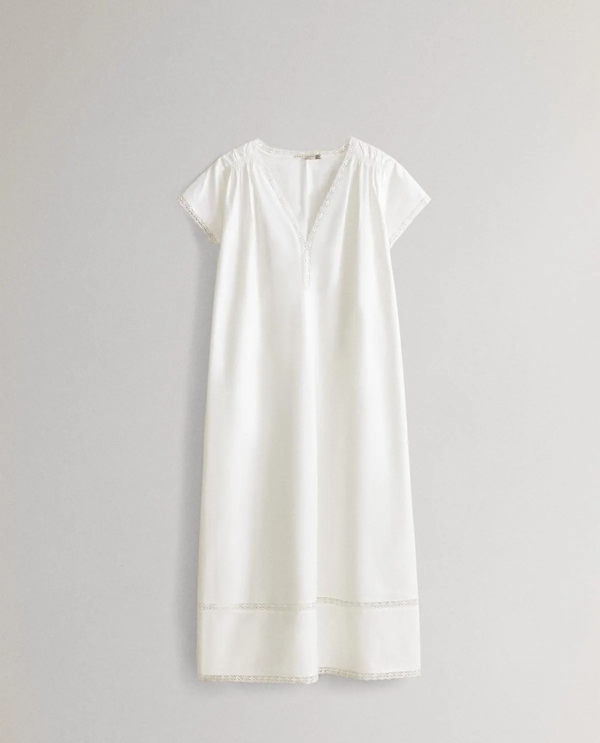 COTTON POPLIN NIGHTDRESS
