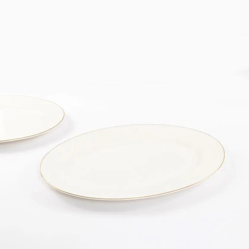 Alba Oval Platter, White - 34.3x24cm
