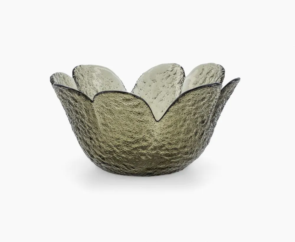 Flower Bowl Lrg Gry 17.2X8Cm