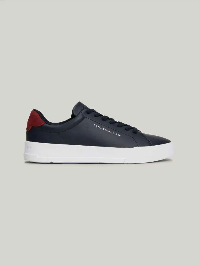 Leather Chunky Court Trainers