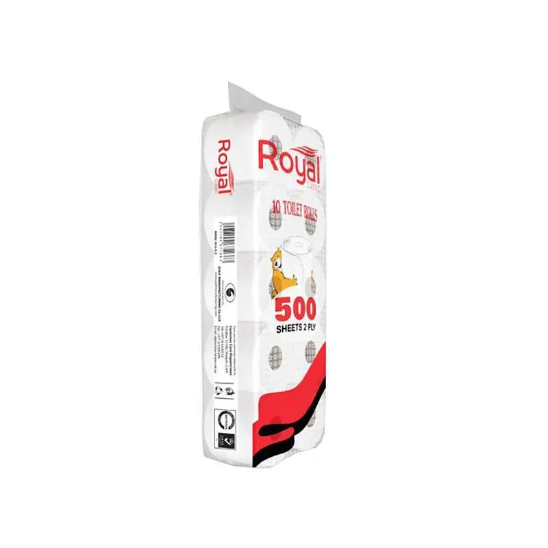 Royal Classic Toilet Roll 500 Sheetsx10 Rolls