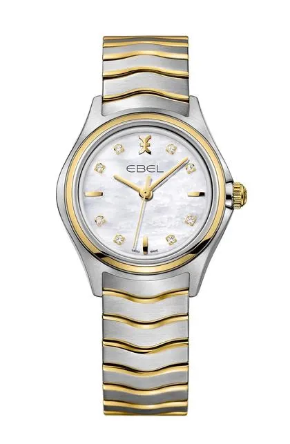 Womens Wave Quartz 18K Yellow Gold Watch