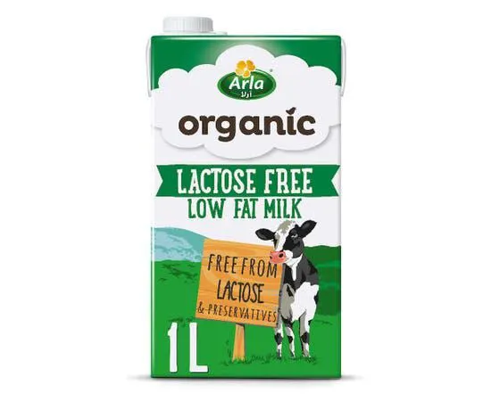 Arla Organic Lactose Free Low Fat Milk - 1 L