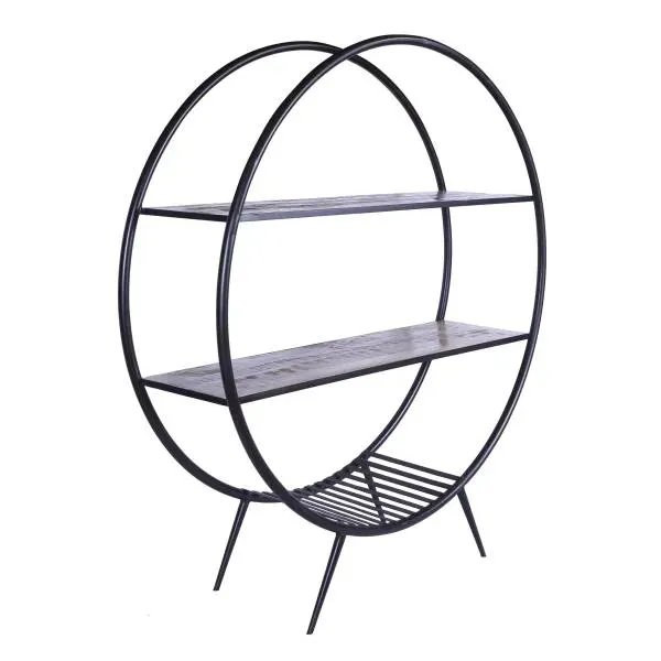 Iron Wooden Bookshelf (Q1030)