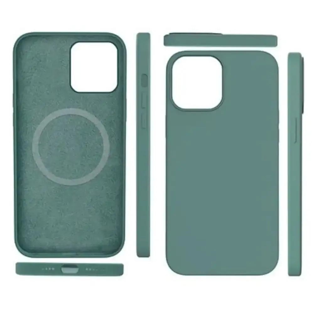 Protect Magsafe Silicon Case Green iPhone 12 Pro Max - SMIP12PMGRN