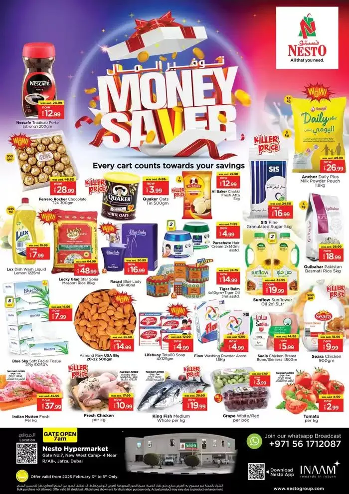 ''Money Saver Deals'' At Nesto Hypermarket Jafza from 3 February to 6 February 2025 - Offers page 1