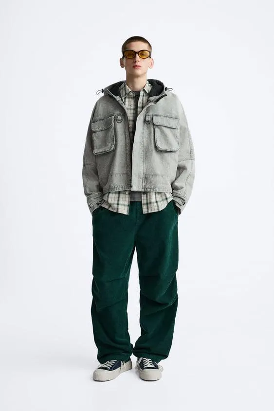 HOODED DENIM JACKET