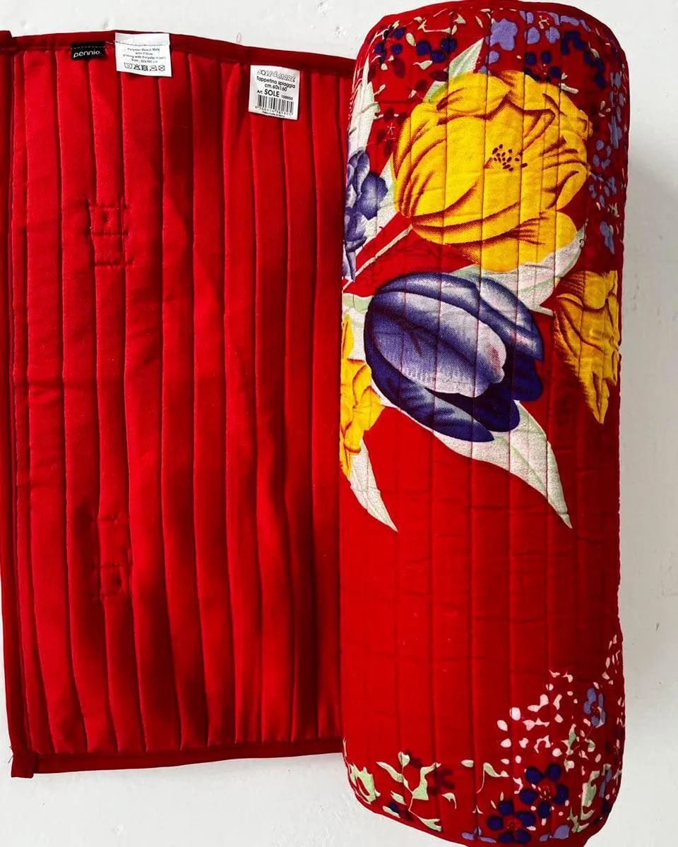 Στρωμα Παραλιας-Γυμναστικης με Μαξιλαρι Flowers 60x160cm