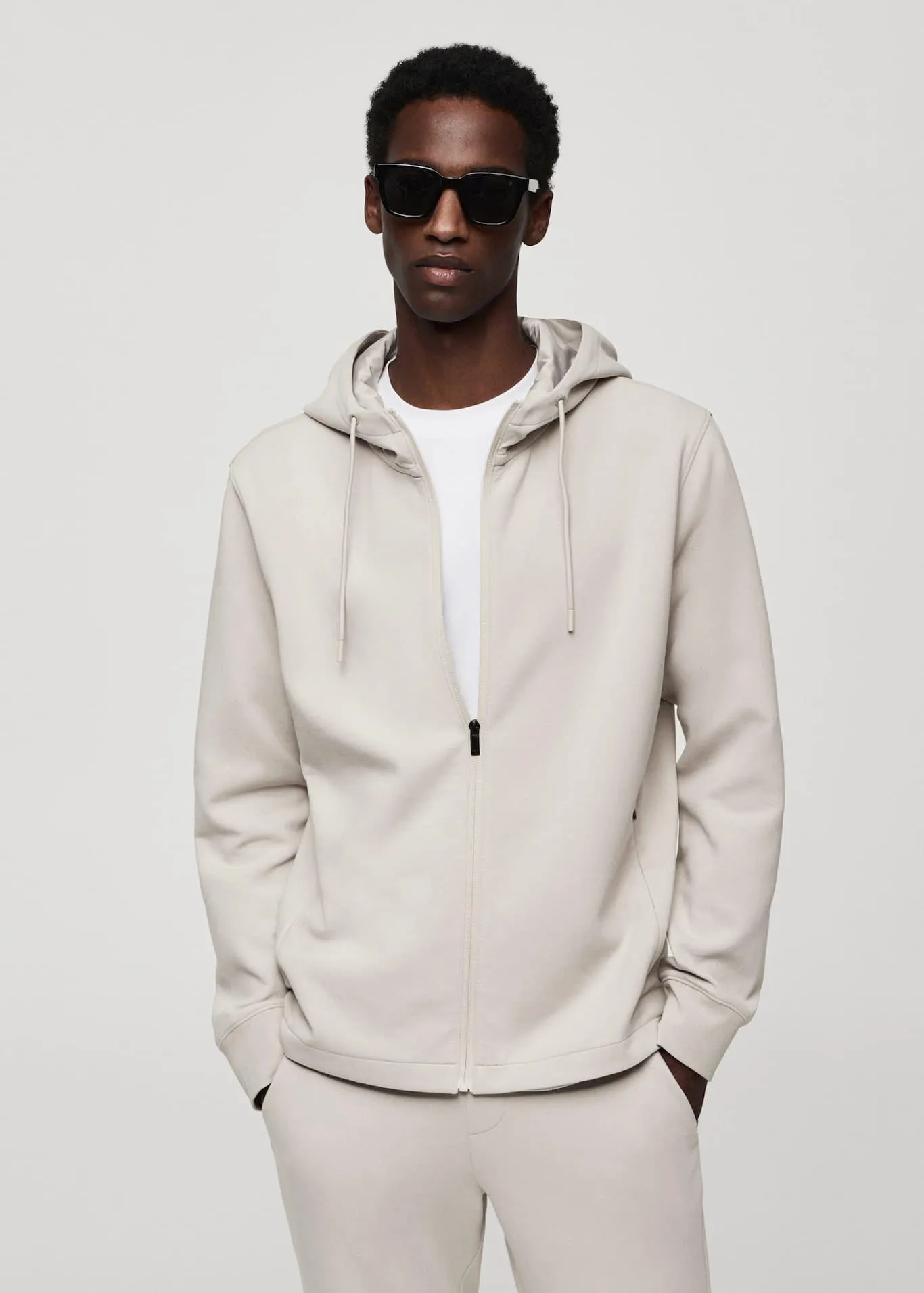 Technical fabric hoodie